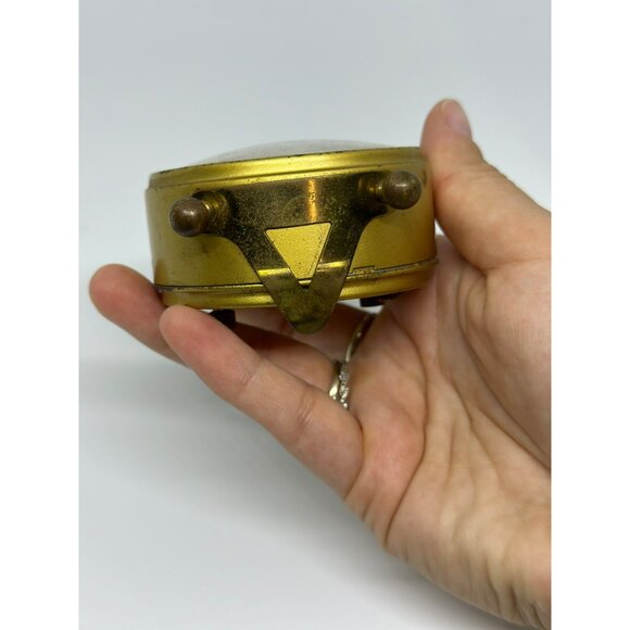 VTG Landau Brass Alarm Clock – Glow-in-the-Dark Hands & Numbers – Not Working - Picture 5 of 8